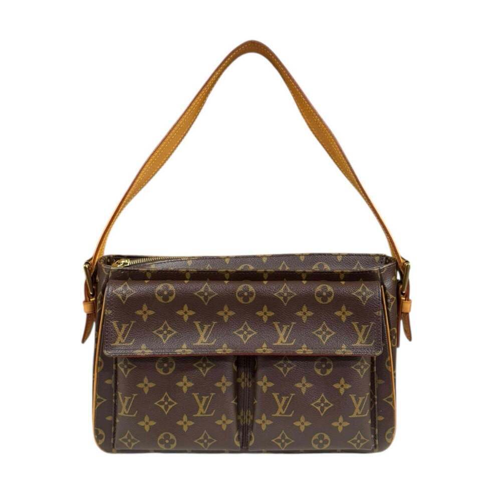 LOUIS VUITTON Brown Monogram Canvas Shoulder Bag